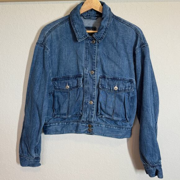 Women's Abercrombie & FItch Denim Blue Jean Jacket Size Medium - Picture 2 of 8